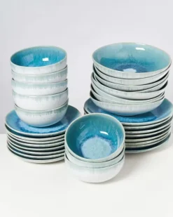 Motel a Miio Geschirr Sets>Alcachofra Grunblau - 32 Teiliges Set