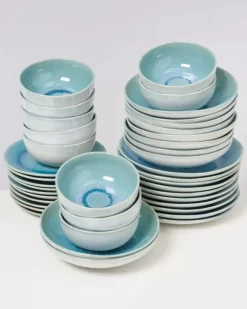 Motel a Miio Geschirr Sets>Alcachofra Grunblau - 40 Teiliges Set