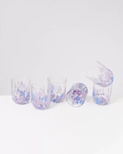 Motel a Miio Gläser>Alegria 6Er Set Glas Gros Drops Lila