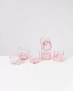 Motel a Miio Gläser>Alegria 6Er Set Glas Klein Big Drops Rosa