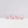 Motel a Miio Gläser>Alegria 4Er Set Glas Klein Big Drops Rosa