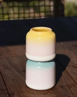 Motel a Miio Bebe>Bebe Vase Gelb Rosa Gesprenkelt