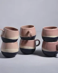 Motel a Miio Tassen & Becher Sets>Bica 6Er Set Tasse Gros Pink Navy Cream