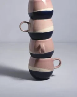 Motel a Miio Tassen & Becher>Bica 4Er Set Tasse Gros Pink Navy Cream