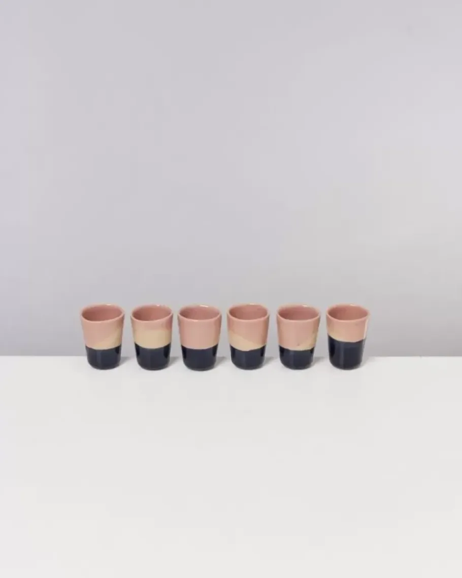 Motel a Miio Tassen & Becher>Bica Espressobecher Pink Navy Cream