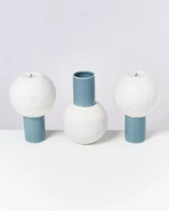 Motel a Miio Bola M>Bola Vase M Graublau Gesprenkelt