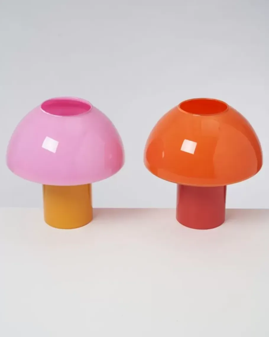 Motel a Miio Lampen>Cogumelo Glaslampe Orange Rot