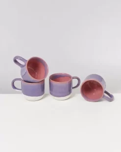 Motel a Miio Tassen & Becher>Coimbra 4Er Set Teetasse Lila Rosa