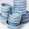 Motel a Miio 32 Teilige Sets>Cordoama Blau Gesprenkelt - 32 Teiliges Set