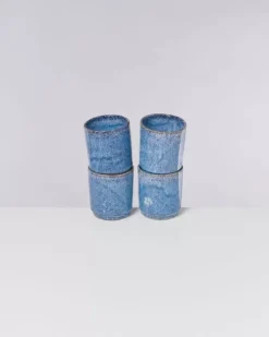 Motel a Miio Tassen & Becher>Cordoama 4Er Set Becher Gros Blau Gesprenkelt