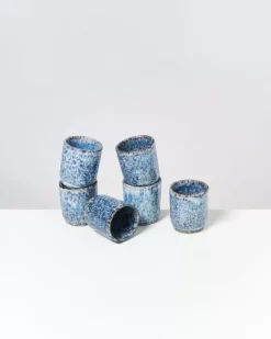 Motel a Miio Tassen & Becher Sets>Cordoama 6Er Set Becher Klein Blau Gesprenkelt