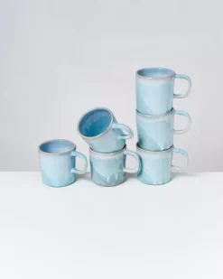 Motel a Miio 6 Teilige Sets>Cordoama 6Er Set Tasse Gros Aqua