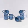 Motel a Miio 6 Teilige Sets>Cordoama 6Er Set Tasse Gros Blau Gesprenkelt