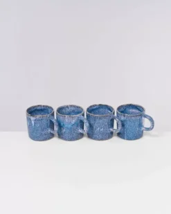 Motel a Miio Tassen & Becher Sets>Cordoama 4Er Set Tasse Gros Blau Gesprenkelt