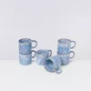 Motel a Miio 6 Teilige Sets>Cordoama 6Er Set Tasse Klein Blau Gesprenkelt