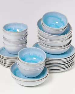 Motel a Miio 40 Teilige Sets>Cordoama Klassik Aqua - 40 Teiliges Set