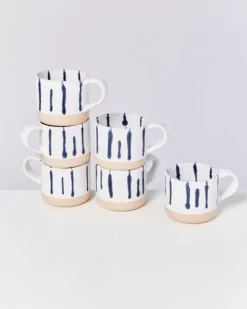 Motel a Miio Tassen & Becher>Nodoa 6Er Set Tasse Weis Blau