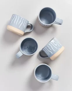 Motel a Miio Tassen & Becher>Nodoa Tasse Grau Weis Gestreift