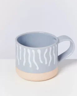 Motel a Miio Tassen & Becher>Nodoa Tasse Grau Weis Gestreift