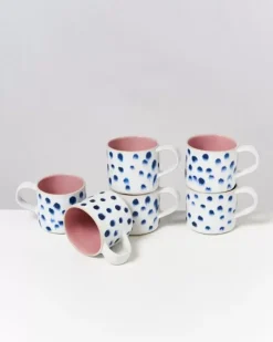 Motel a Miio Große Tassen>Nodoa Tasse Rosa Mit Punkten