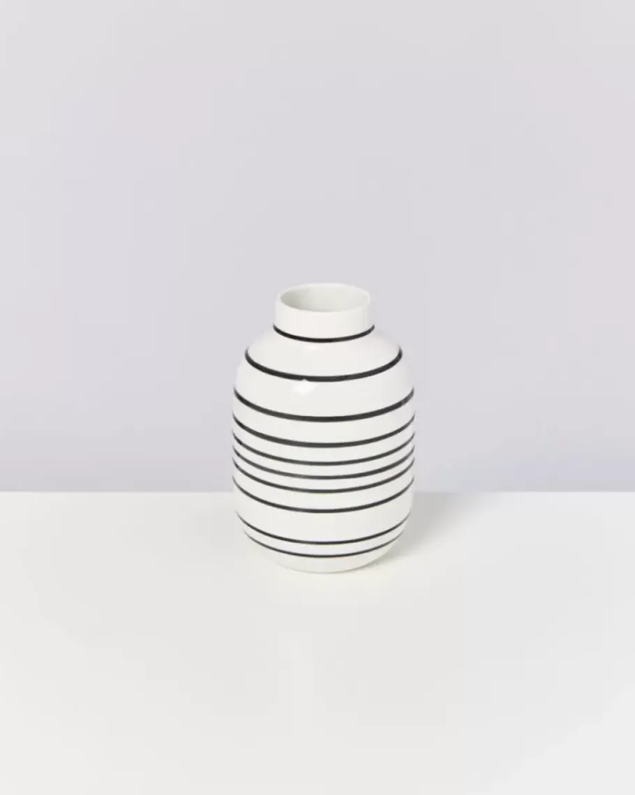 Motel a Miio Nuno M>Nuno Vase M Schwarz-Weis Gestreift