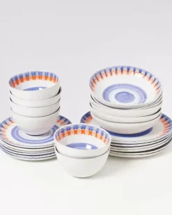 Motel a Miio Geschirr Sets>Verao Blau Orange - 24 Teiliges Set