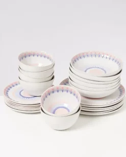 Motel a Miio Geschirr Sets>Verao Rosa Blau -24 Teiliges Set