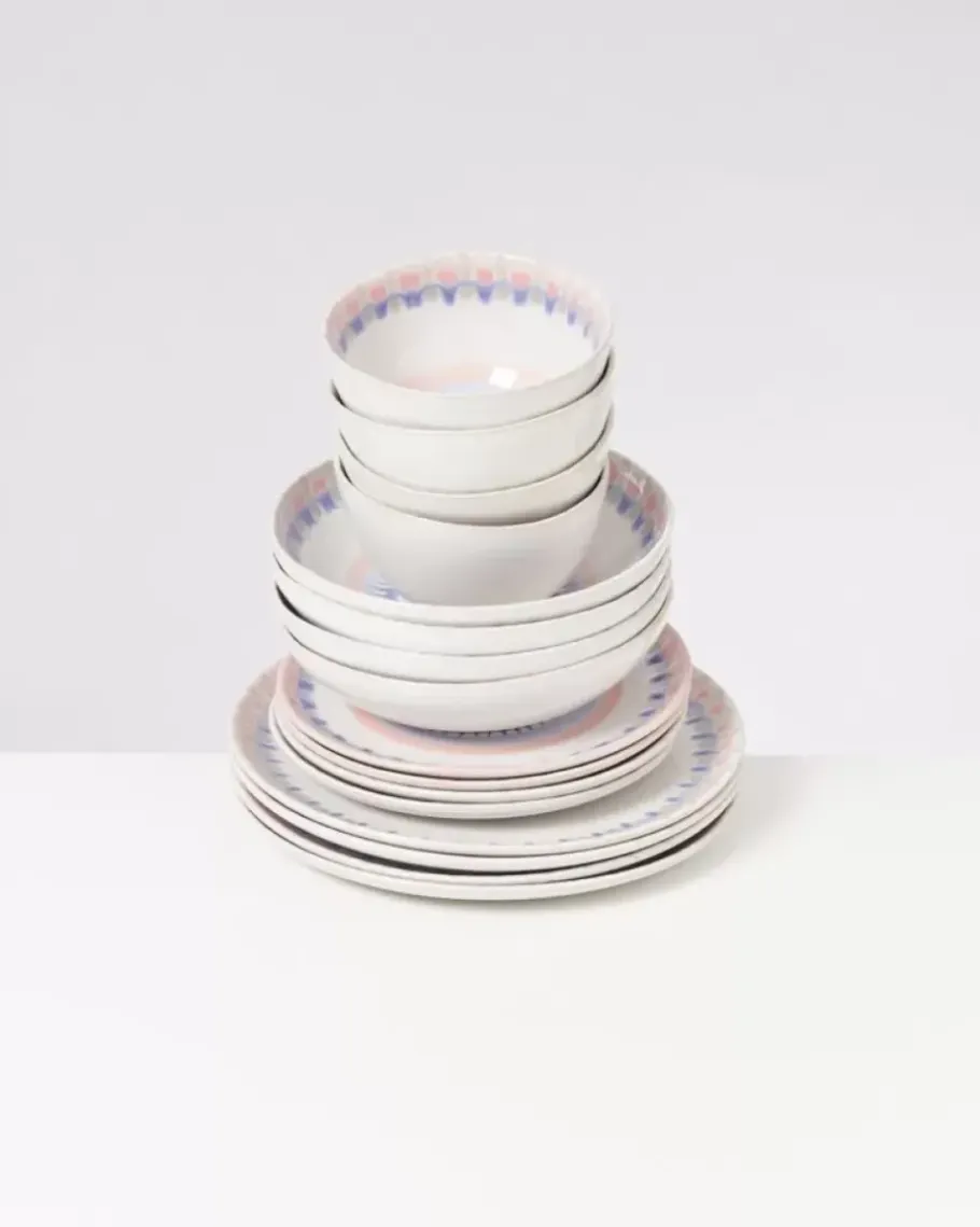 Motel a Miio Geschirr Sets>Verao Rosa Blau - 16 Teiliges Set